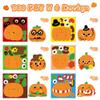 Haooryx Fall Pumpkin Stickers Roll - 300pcs Make Your Own Halloween Pumpkin Make A Face Waterproof Vinyl Reusable Laptop Stickers Scrapbook Water Bottle Page Activity Pad Autumn Party Favor Skateboard view 2