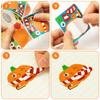 Haooryx Fall Pumpkin Stickers Roll - 300pcs Make Your Own Halloween Pumpkin Make A Face Waterproof Vinyl Reusable Laptop Stickers Scrapbook Water Bottle Page Activity Pad Autumn Party Favor Skateboard view 4
