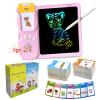 Rylai Toddler Toys Talking Flash Cards, Kindergarten Learning Resources 510 Sight Words with Drawing Tablet for Speaking Doodling, Sensory Toys for Kids with Autism, Boys Girls 2 3 4 5 6, Pink view 1