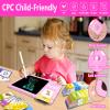 Rylai Toddler Toys Talking Flash Cards, Kindergarten Learning Resources 510 Sight Words with Drawing Tablet for Speaking Doodling, Sensory Toys for Kids with Autism, Boys Girls 2 3 4 5 6, Pink view 2