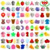100 Pack Squishies Toys, Tiny Mochi Squishy Fidget Toys Random Bulk Party Favors for Kids 4- 8 8-12 Goodie Bag Pinata Stocking Stuffers Classroom Prizes Treasure Box Egg Fillers Girls view 1