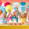 Sasylvia 122 Pcs Groovy Party Favors Retro Hippie Party Gifts Set Silicone Wristbands Keychains Badges Glasses Stickers Boho Stampers Gift Bags for Groovy Birthday Baby Shower Class Reward Supplies view 3