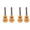 Healifty 2PCS Miniature Guitar Model for Dollhouse 1:12 Scale Wooden Base Guitar Mini Musical Instrument Photo Props Doll House Model Home Decor view 1