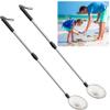 2 Pack 5.3 Inch Beach Sand Sifter- 22~35 Inch Adjustable Shark Tooth Sifter- Sand Scoop Shell Scooper for Beach- Beach Scoop Shovel and Sifter Tool for Picking Up Shells Beachcombing & Rock Hunting view 1