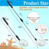 2 Pack 5.3 Inch Beach Sand Sifter- 22~35 Inch Adjustable Shark Tooth Sifter- Sand Scoop Shell Scooper for Beach- Beach Scoop Shovel and Sifter Tool for Picking Up Shells Beachcombing & Rock Hunting view 2