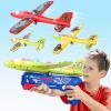 3 Pack Airplane Launcher Toy for Kids, 12.6" LED Foam Glider Plane, 2 Flight Mode Catapult Plane Boy Toys with Stickers, Outdoor Flying Toys Birthday Gifts for 4 5 6 7 8 9 10 12 Year Old Boys Girls view 1