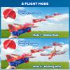 3 Pack Airplane Launcher Toy for Kids, 12.6" LED Foam Glider Plane, 2 Flight Mode Catapult Plane Boy Toys with Stickers, Outdoor Flying Toys Birthday Gifts for 4 5 6 7 8 9 10 12 Year Old Boys Girls view 2