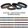 20 Pcs Inspirational Wristbands for Students  Self-Affirmation Phrase Bracelet  Motivational Quotes Rubber Bracelets  Back to School Gift for Students Kids view 3
