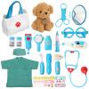 Liberry Doctor Kit for Toddlers 3 4 5 6 Years Old, 28 Pcs Kids Doctor Playset with Dog Toy, Stethoscope and Dress Up Costume, Pretend Play Medical Christmas Gift for Boys Girls (Blue) view 1