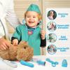 Liberry Doctor Kit for Toddlers 3 4 5 6 Years Old, 28 Pcs Kids Doctor Playset with Dog Toy, Stethoscope and Dress Up Costume, Pretend Play Medical Christmas Gift for Boys Girls (Blue) view 4
