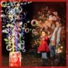 Bubble Machine (4PCS, 20 Holes) with LED Lights, Automatic Bubble Blower Toys, Portable Bubbles Maker for Wedding Christmas Chinese New Years Party Decorations, Kids Birthday Gifts, Balloons Banner view 3