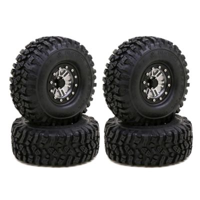 Chanmoo 1.9 Metal Beadlock Wheel Rims & Crawler Tires 120MM Hex with Foam Inserts for 1:10 RC Crawler Axial SCX10 III TRX4 Redcat Gen8 SCX10 90047 cc01 4PCS