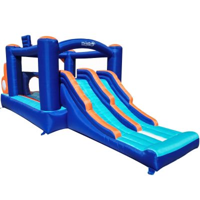 Hapcap Inflatable Obstacle Course Bounce House for Kids - 2 Racing Slides, Jumping Area, Tunnel & Climbing Walls with Blower for Indoor or Outdoor