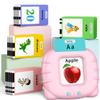 Eaever ABC Talking-Flash-Cards with 252 Sight Words, Valentine's Day Birthday Gifts for Girls 2 3 4 5 6 Years, Language Therapy Toys for Autistic Children, Learning Toys for Toddlers Ages 2-6, Pink view 1