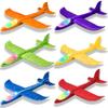 CUKU 6 Pack LED Light Airplane Toys-17.5" Large Throwing Foam Plane-2 Flight Modes Glider Plane-Outdoor Flying Toys for Kids-Flying Toys Gift for Boys Girls 3 4 5 6 7 8 9 Years Old view 1