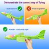 CUKU 6 Pack LED Light Airplane Toys-17.5" Large Throwing Foam Plane-2 Flight Modes Glider Plane-Outdoor Flying Toys for Kids-Flying Toys Gift for Boys Girls 3 4 5 6 7 8 9 Years Old view 2