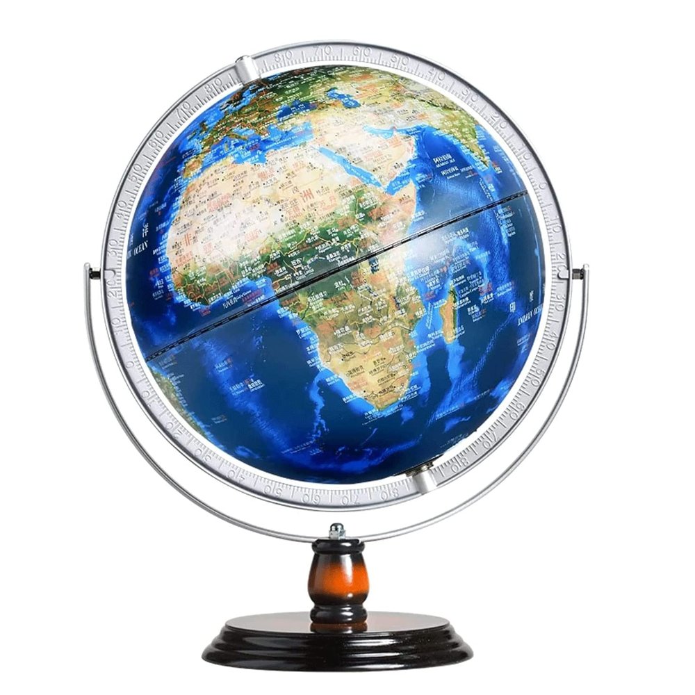 Beautiful Globe Illuminated Globe With Bracket World Globe Hd Easy-to-read Globes Population Distribution Map At Night 30cm Geographic Globes Fine and clear