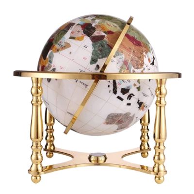 LIOONS Beautiful Globe Globe Hd Easy-to-Read World Globe with 4-Leg Gold Stand and Compass Globes Desktop Geographic Globes Chinese and English Fine and Clear