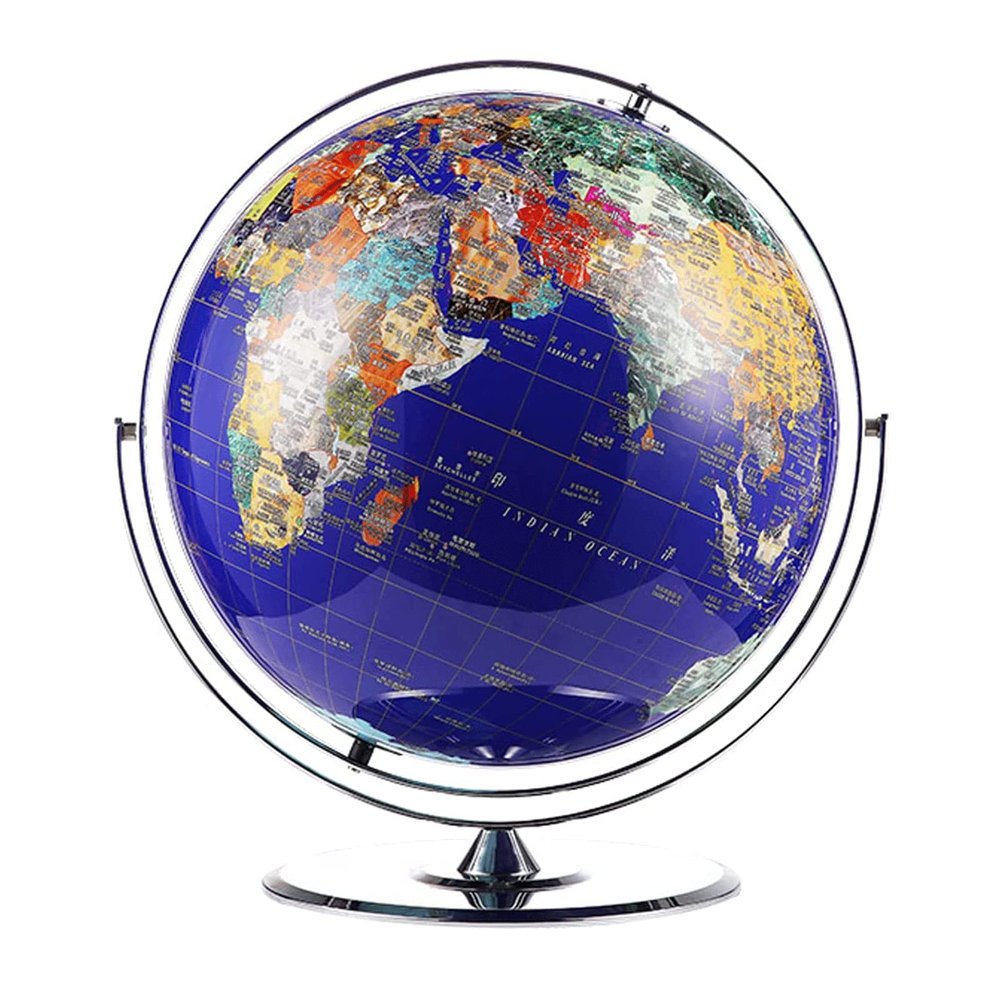 LIOONS Beautiful Globe with Metal Bracket Globe720 Rotation World Globe Hd Easy-to-Read Globes for Classroom Office Geographic Globes Fine and Clear