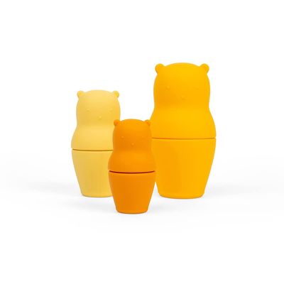 Bigjigs Toys Nesting Bears - 3 Piece Cute Bear Nesting Dolls, Toddler Toys, Russian Dolls for Kids, Montessori Toys, Baby Toys 12 Months, Sustainably Made