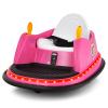 Costzon Bumper Car for Kids, 12V Electric Toddler Bumping Car with Remote Control, Dual Joysticks, 360 Spin, Music, Flashing Lights, Slow Star, Kids Bumper Car Ride on Toy for Boys Girls Gift (Pink) view 1