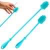 2Pcs Silicone Bottle Brush Handle Bottle Cleaner Bottle Cleaning Brush for Water Bottles Coffee Mugs view 1