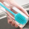 2Pcs Silicone Bottle Brush Handle Bottle Cleaner Bottle Cleaning Brush for Water Bottles Coffee Mugs view 3