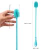 2Pcs Silicone Bottle Brush Handle Bottle Cleaner Bottle Cleaning Brush for Water Bottles Coffee Mugs view 4