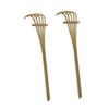 2pcs Five-Tooth Bamboo Sand Rake Office Desk Decorations Rake Miniature Kit Mini Sand Rake Hand Rake Small Miniature Rake Sandbox Accessories Mini Rake for Sandbox Japan view 1