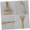 2pcs Five-Tooth Bamboo Sand Rake Office Desk Decorations Rake Miniature Kit Mini Sand Rake Hand Rake Small Miniature Rake Sandbox Accessories Mini Rake for Sandbox Japan view 3