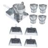 10pcs Dollhouse Mini Bucket Miniture Decoration Mini Doll House Galvanized Iron Silver view 1