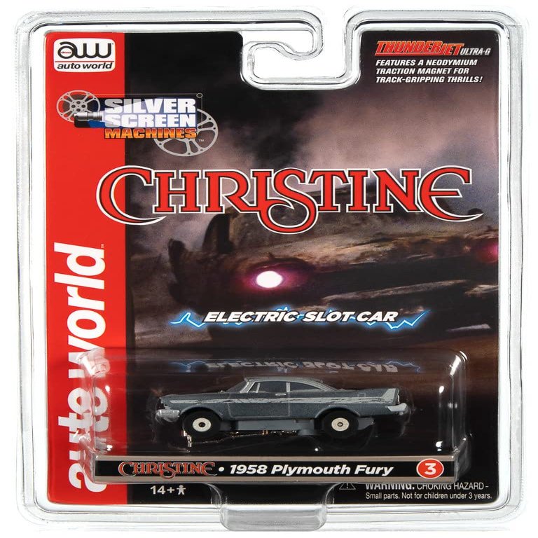 AUTO World Silver Screen Machines SC381 R1 Slot Car 1958 Plymouth Fury