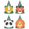 Animals Head Cone Hat Multipack - 7.87" x 5.75" | Assorted Design | Pack of 8 view 1