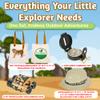 Forest & Twelfth Eco-Adventure Safari Explorer Set Camping Gear for Kids Includes Kids Safari Hat, Binoculars, Compass, Canvas  Camping/Tour Guide Toys to Inspire Young Explorers (Tan) view 3