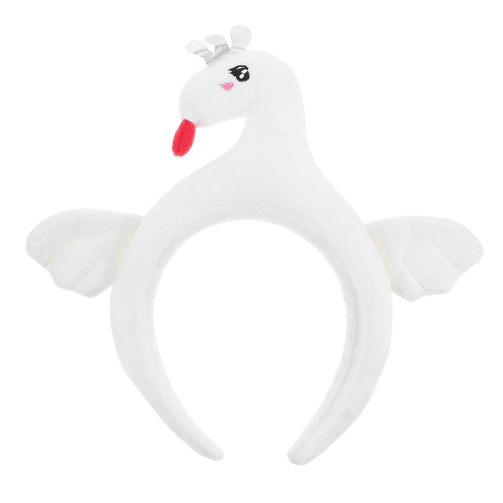 ABOOFAN Swan Headband White Cartoon Swan Hair Band Headpiece for Costume Party Cosplay Dance Festival Photo Props