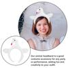 ABOOFAN Swan Headband White Cartoon Swan Hair Band Headpiece for Costume Party Cosplay Dance Festival Photo Props view 4