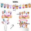 Boba Milk Tea Party Decorations Set  Bubble Tea Birthday Supplies with Banner, Cupcake Toppers, Cake Topper & Centerpieces for Kids & Adults view 3