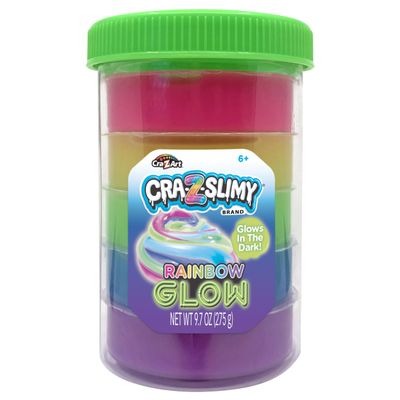 CRA-Z-Art CRA-Z-Slimy Rainbow Glow in The Dark Slime Jar, 9.7oz