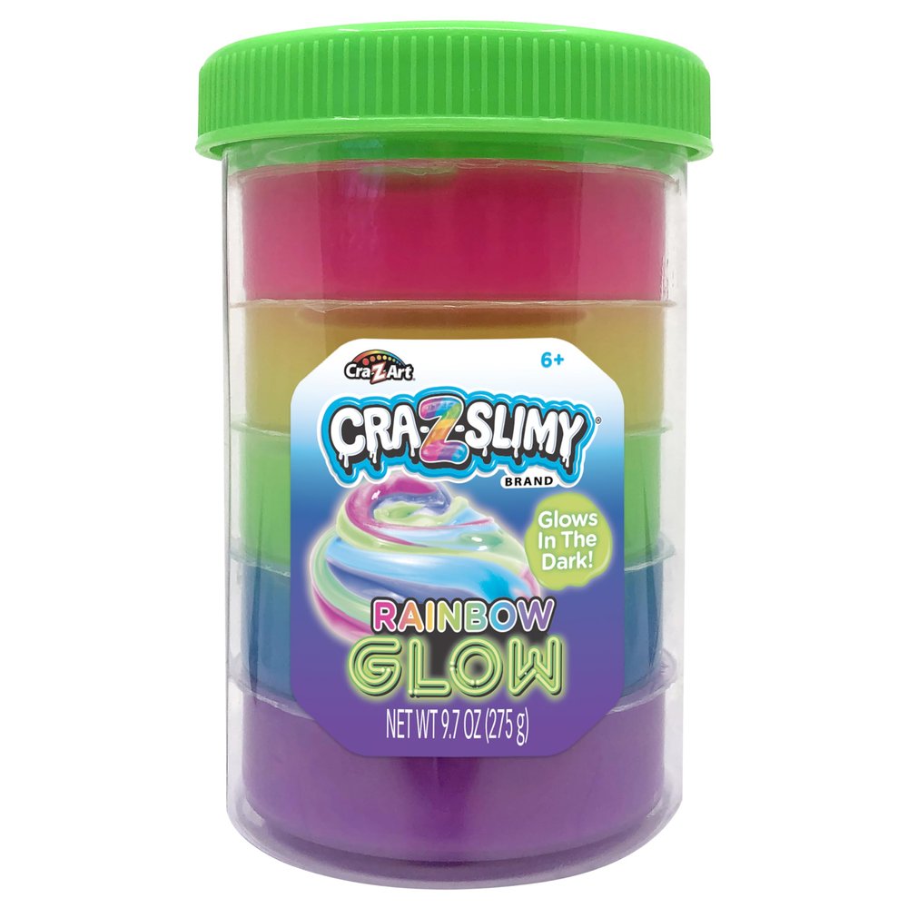 CRA-Z-Art CRA-Z-Slimy Rainbow Glow in The Dark Slime Jar, 9.7oz