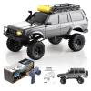 FMS FCX18 1/18 Land Cruiser LC80 Toyota RC Rock Crawler RTR 4x4 Off-Road Waterproof Hobby Grade RC Trucks All Terrains RC Car with 45min Play time,Portal Axles,LED Lights for Adults and Beginner(Gray) view 1