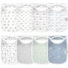 8-Pack Baby Bibs for Boys, Girls - Pullover Bibs for Drooling Teething Baby Girl & Boy Toddler, Newborn, Soft & Absorbent, Cute Colors, Large Torso Coverage Keep Infant Clean & Dry (Vessels) view 1