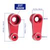 CrazyHobby 25T Servo Horn Metal Servo Arm Upgrade Parts for 1/18 TRX4M TRX4MT Steering Servo, 2pcs view 3
