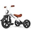 KRIDDO Kids Tricycle, 12 Inch Puncture Free Wheel w Front Light, Adjustable Seat Height, Gift for 2-5 Year Olds, White view 1