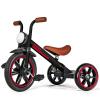 KRIDDO Kids Tricycle, 12 Inch Puncture Free Wheel w Front Light, Adjustable Seat Height, Gift for 2-5 Year Olds, Trike for Toddlers, Black view 1