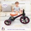 KRIDDO Kids Tricycle, 12 Inch Puncture Free Wheel w Front Light, Adjustable Seat Height, Gift for 2-5 Year Olds, Trike for Toddlers, Black view 3