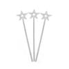 MYUBWTF 3PCS Silver 13 Inches Star Wand Elf Baton, Angel Star Magic Wand, Fairy Princess Plating, Stars Stick view 1