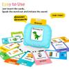 Eaever Spanish English Bilingual Learning Toys, ABC Talking Flash Cards with 520 Sight Words, Autism Pocket Speech Toys, Toddler Toys for 2 3 4 5 6 Year Old, Valentine's Day Birthday Gift, Blue view 2