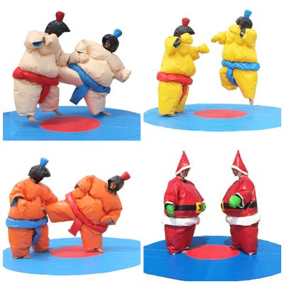 Air-Ads Supplies Wrestling Sumo Suit Padded Wrestler Dress Sport Entertainment Company Activity; 2 Suits Set (Orange)