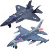 Double Fighter Jet Toy, F35 & F16 Diecast Planes with Lights & Sounds, Pull Back Military Airplane Toy Gift for Toddler,Kids, Boys view 1