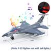 Double Fighter Jet Toy, F35 & F16 Diecast Planes with Lights & Sounds, Pull Back Military Airplane Toy Gift for Toddler,Kids, Boys view 4
